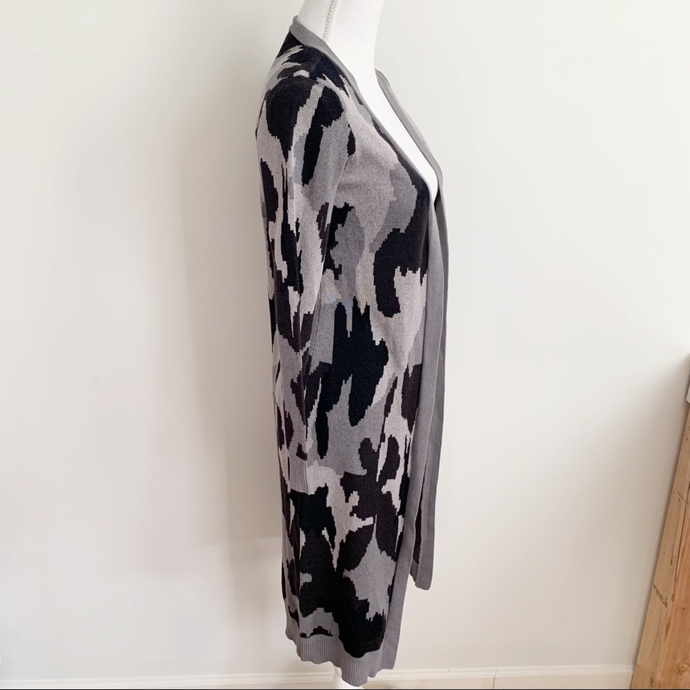 NWT Boston Proper Camouflage Duster Long Line Open Cardigan Sz XXS - Picture 12 of 13